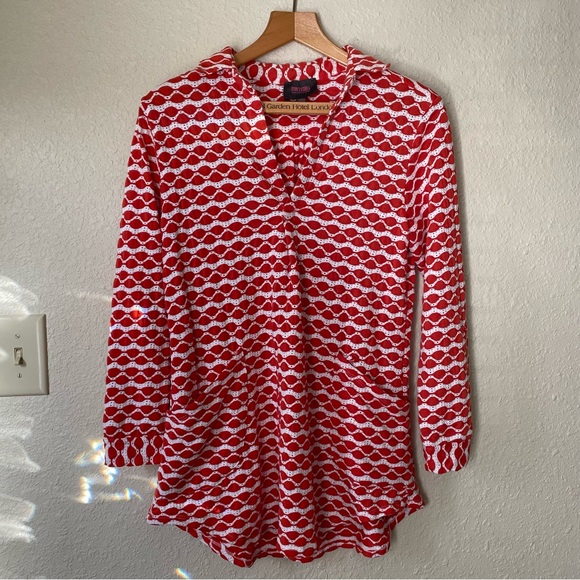 Forcynthia Beachwear pullover eyelet style top with front pockets. Women’s M - Picture 2 of 8